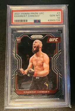2021 UFC Khamzat Chimaev Rookie Card | PANINI PRIZM | PSA 10